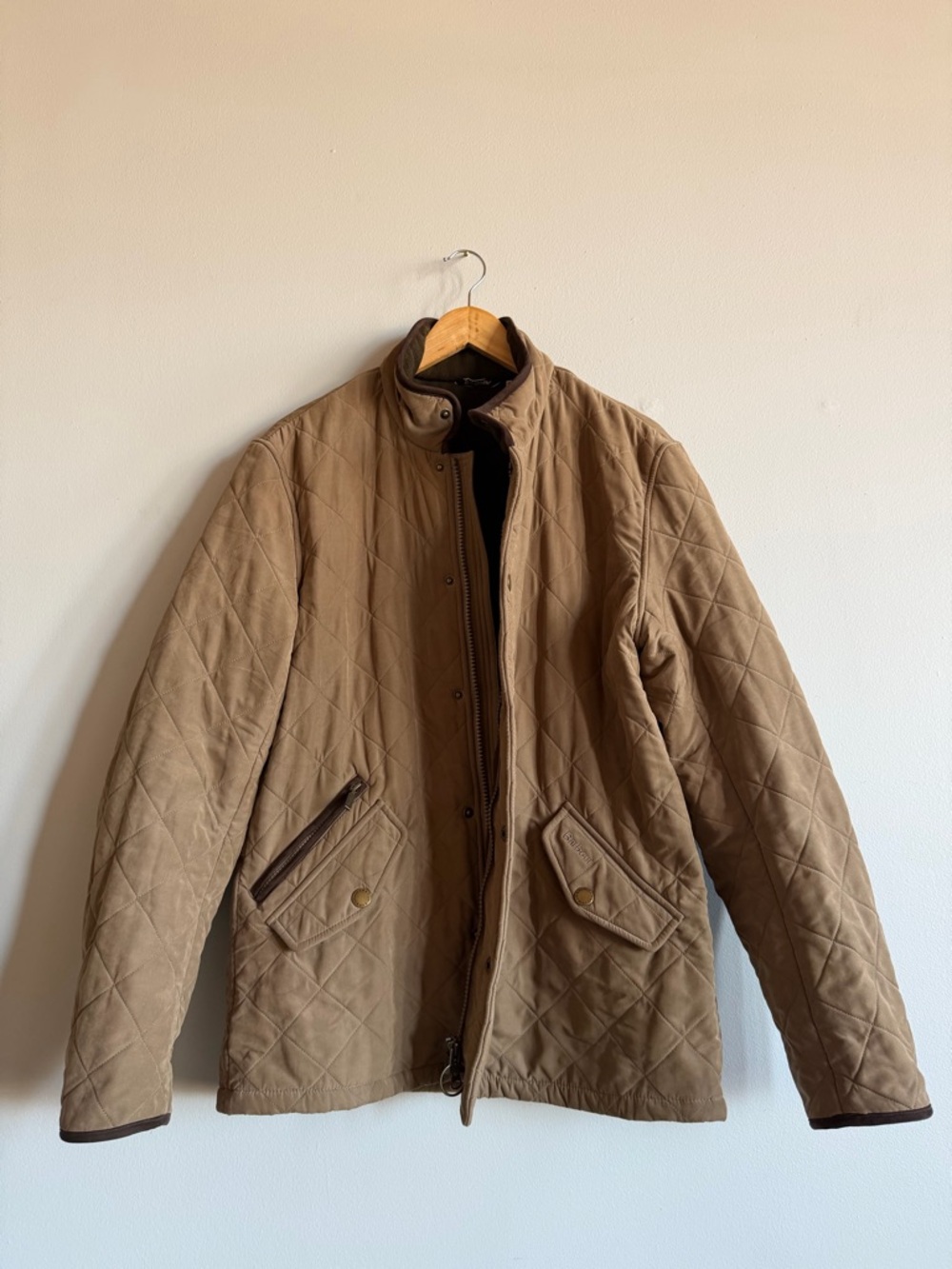 Barbour Bowden Quilted Jacket | Tan/Olive | Men's M